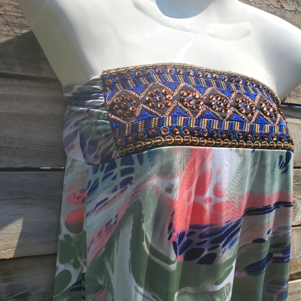Paper Doll Beaded Strapless Dress - Picture 3 of 8
